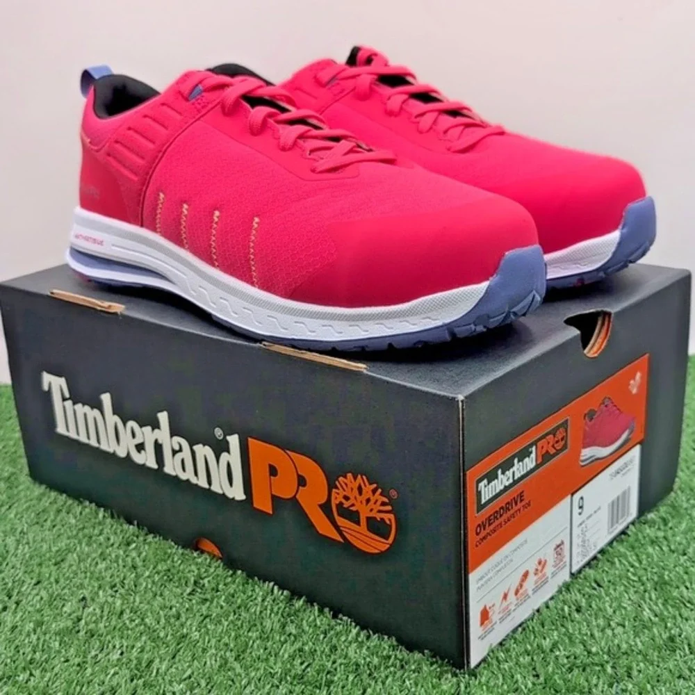 Timberland Pro Shoes‎ Womens Size 9 M Anti Fatigue Composite Toe Work Shoes Pink